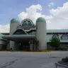 Entrance of Elements Casino Grand River between two silo towers